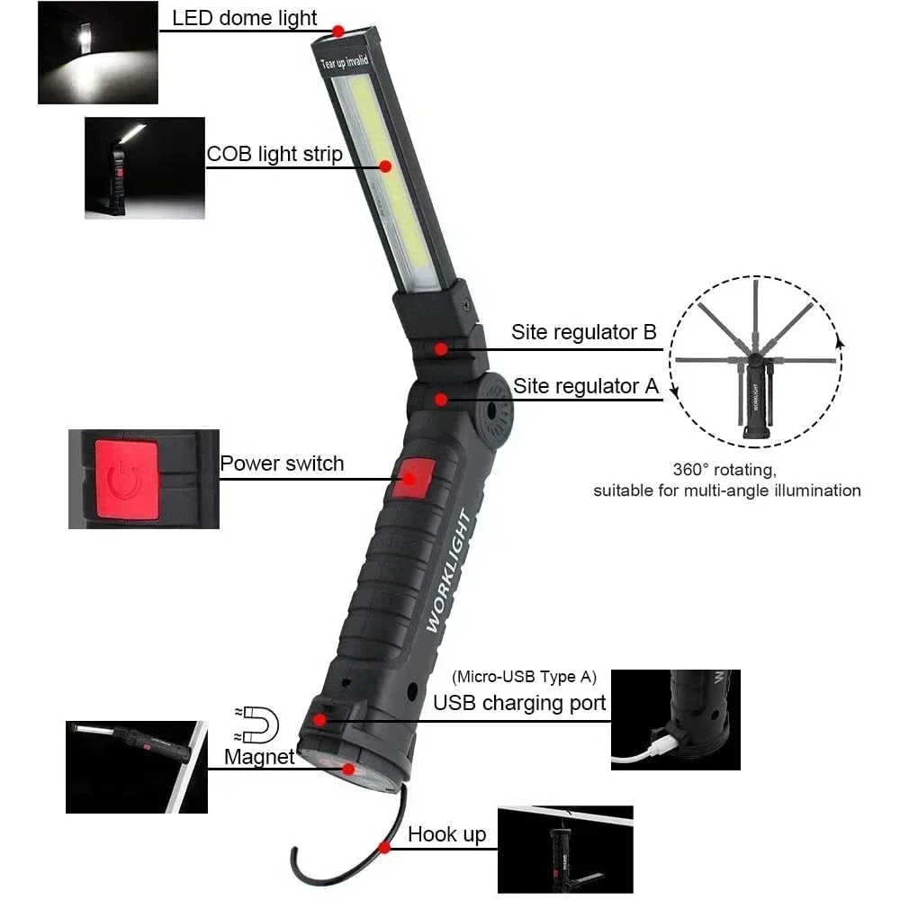 Luz de trabajo LED COB portáti - Renewable Energy Sources reseña y precio