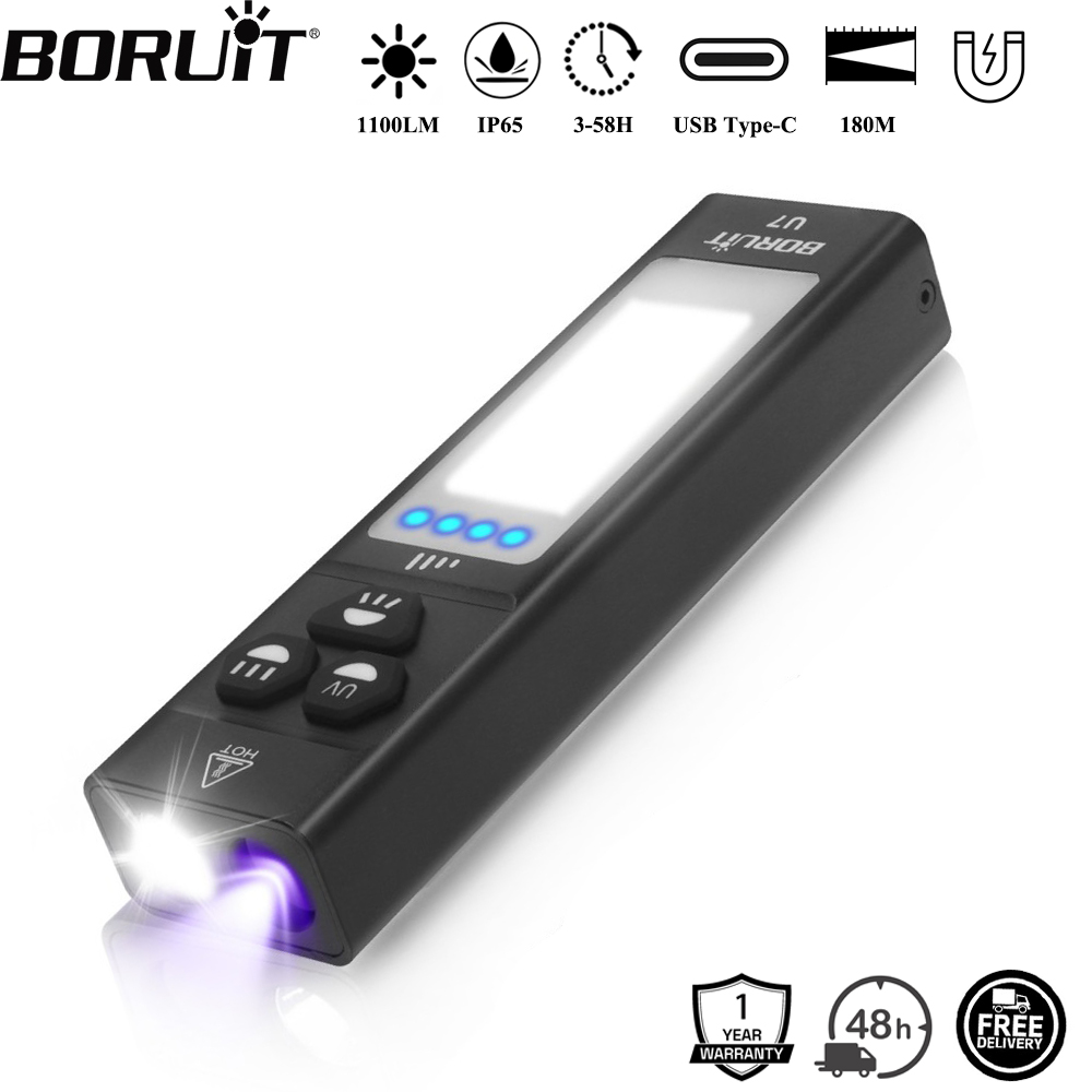 BORUiT U7 UV LED EDC linterna  - Renewable Energy Sources reseña y precio