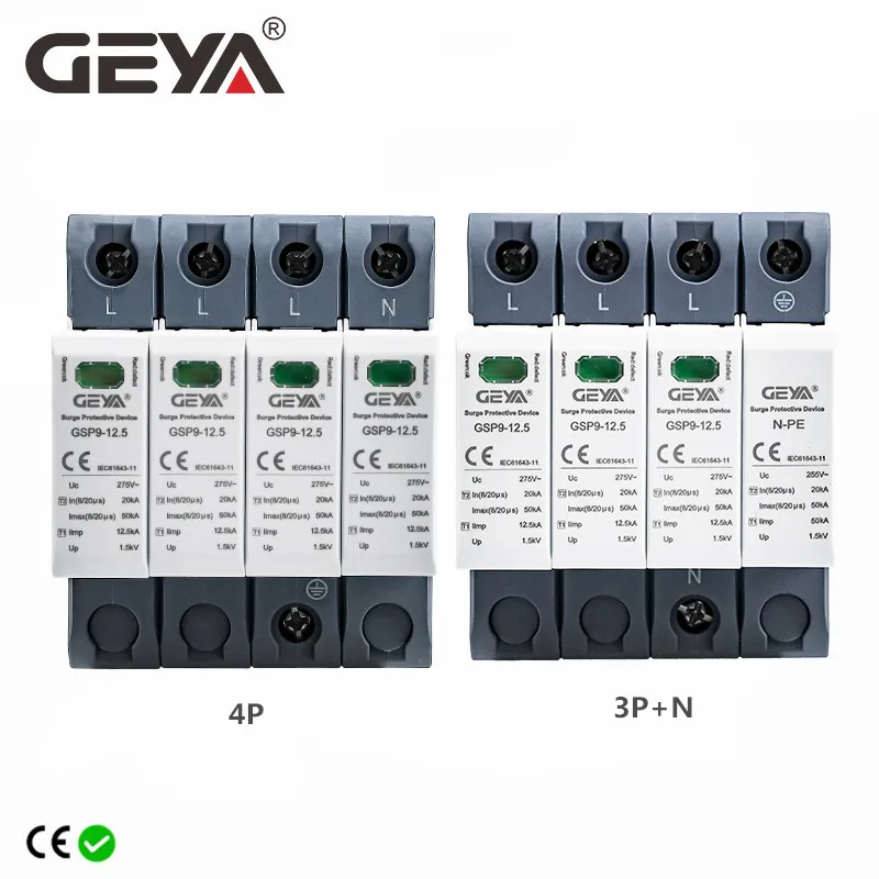 GEYA GSP9 12.5KA T1+T2 SPD 4P  - Ac Surge Protector reseña y precio