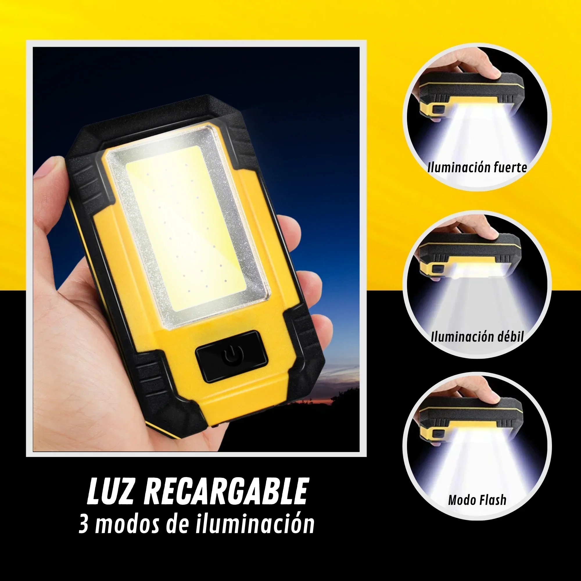 Luz de trabajo recargable de 4 - Renewable Energy Sources reseña y precio