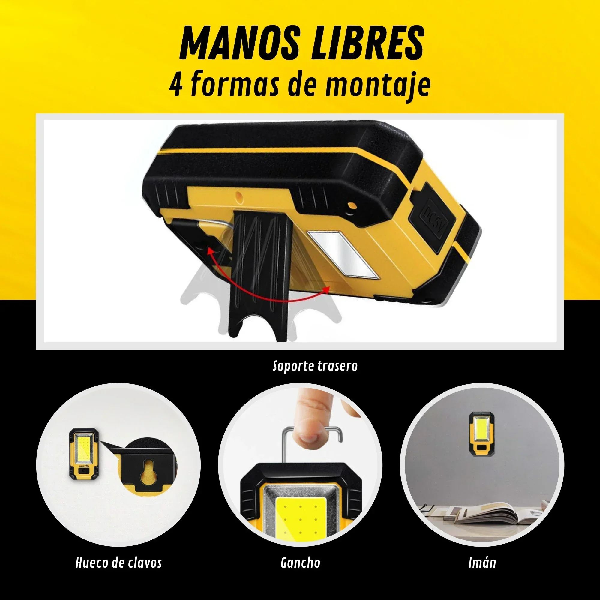 Luz de trabajo recargable de 4 - Renewable Energy Sources reseña y precio